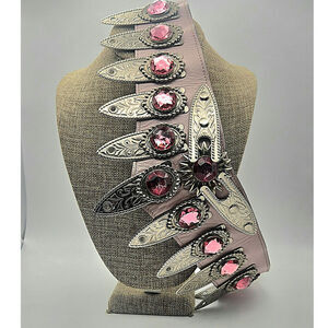Vintage Bubblegum Pink Leatherock Nina Arjani Large Belt